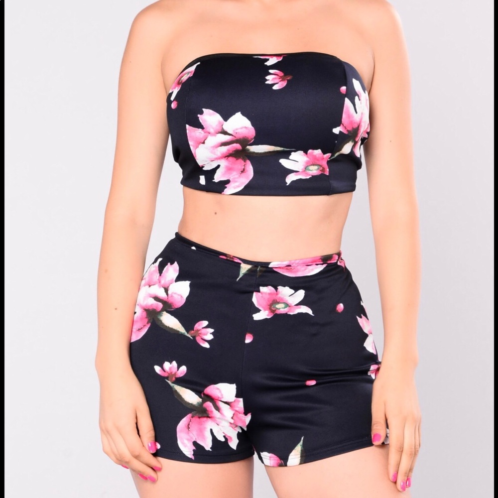 Shorts and bandeau set